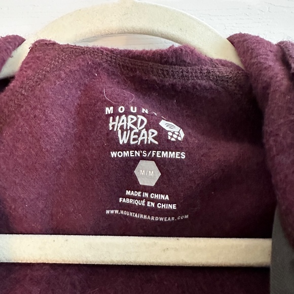 Mountain Hardware Zip Up Hoodie, Burgundy Size Medium - Picture 2 of 4